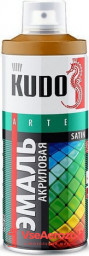Эмаль универсальная акриловая KUDO Satin RAL 8003 коричневая 520мл