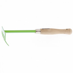 Грабли 5-зубые 90х330мм стальные деревянная рукоятка Palisad