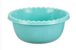 Миска 3,0 л пластик аквамарин белый ротанг