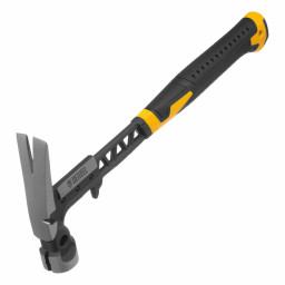 Молоток строительный 450 г цельнокованый боек с магнитом двухкомп обрезин рук-ка Denzel