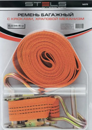 Ремень багажный с крюками, 5x0.038м, храповый механизм // Stels