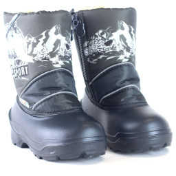 Сапоги зимние детские 576 спорт,темно серый Дюна Аст