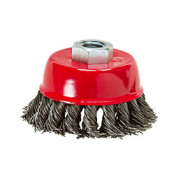 Щетка 65 мм.  М14 "чашка" металлическая крученая проволока"MATRIX"