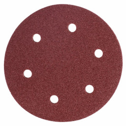 Шлифовальный лист круглый с отверстиями 225 мм Р60, 6 отверс. (5 шт) KRESS