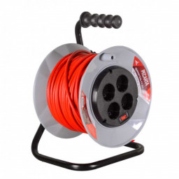 Удлинитель силовой на катушке СУ-2х1-30/2 с выключателем 4 розетки РЕСАНТА